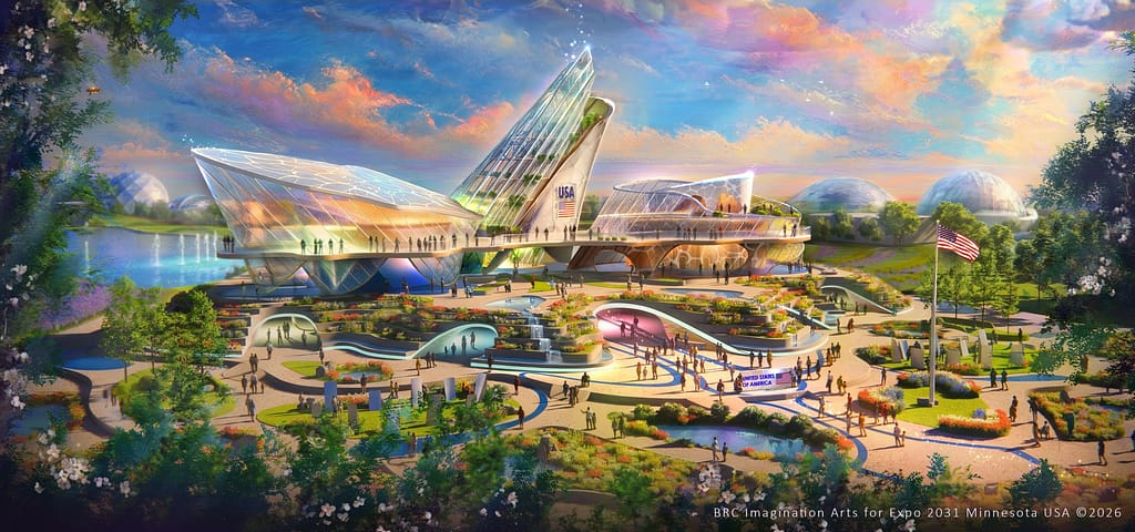 Expo 2031 USA Pavilion concept from BRC Imagination Arts