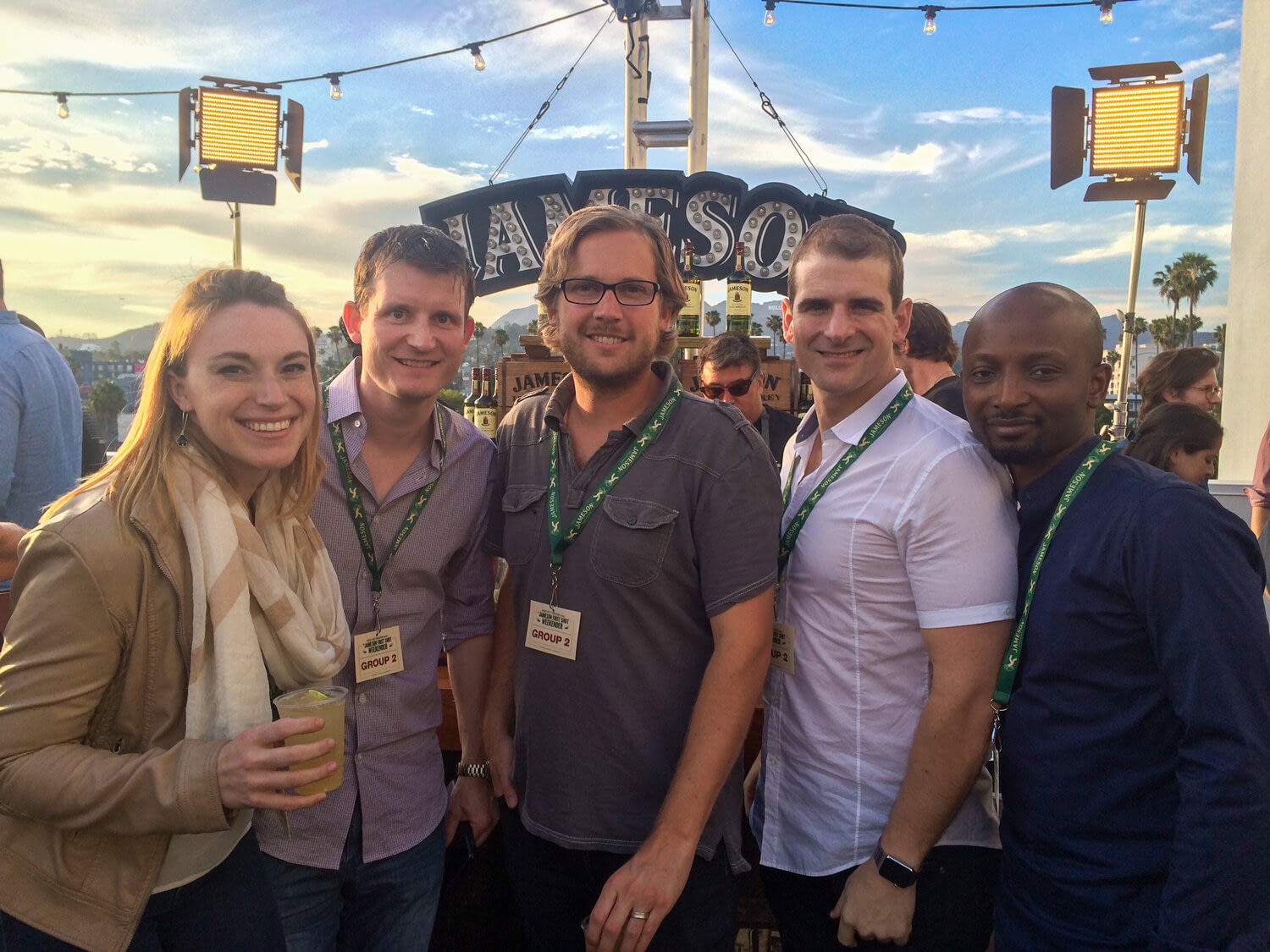 Alex with members of the BRC team at the Jameson "First Shot" workshop in LA, 2015